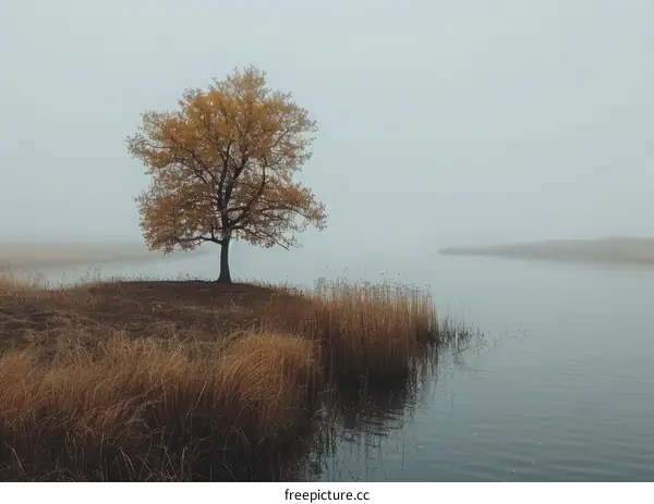 Solitary Tree in the Mist