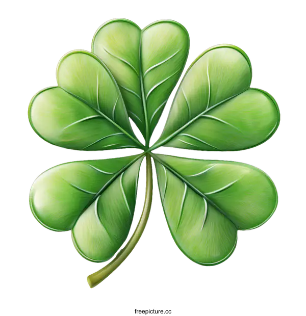[Transparent Background PNG]Four-leaf Clover Illustration