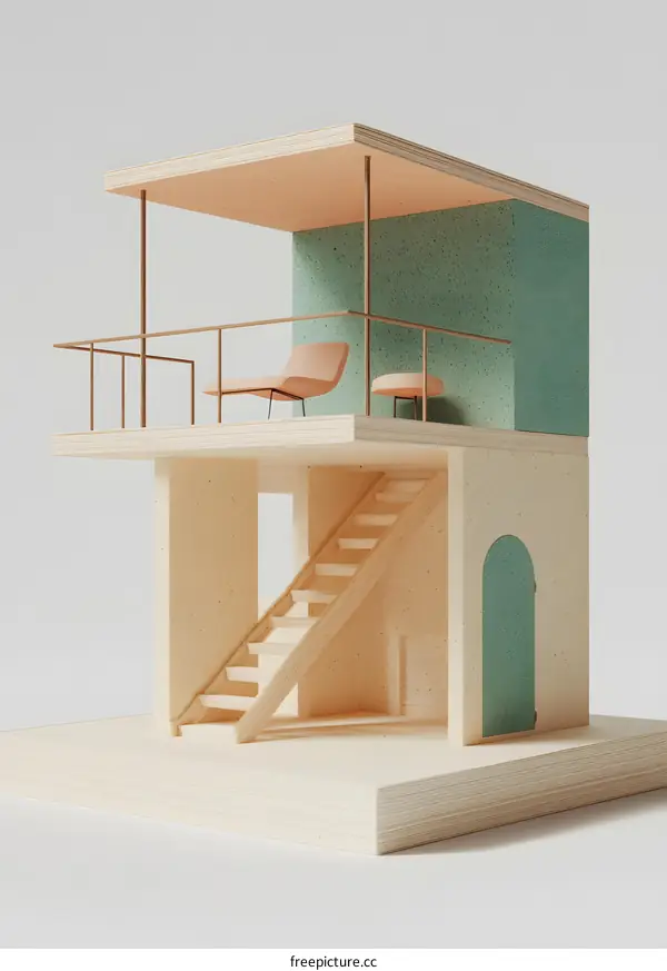 Minimalist Modern House Design Illustration