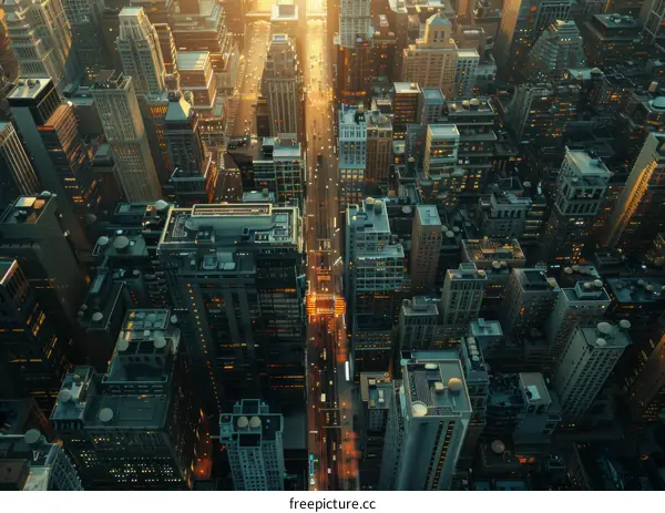 A俯瞰纽约市的航拍照片