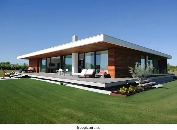 Modern Architecture House With Deck