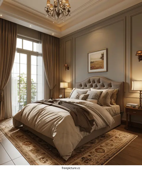 Luxury Bedroom Interior Design Illustration