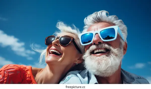 Happy Senior Couple Laughing Together