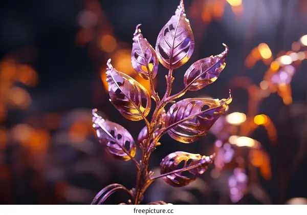 Fantasy Alien Plant Glowing in the Dark