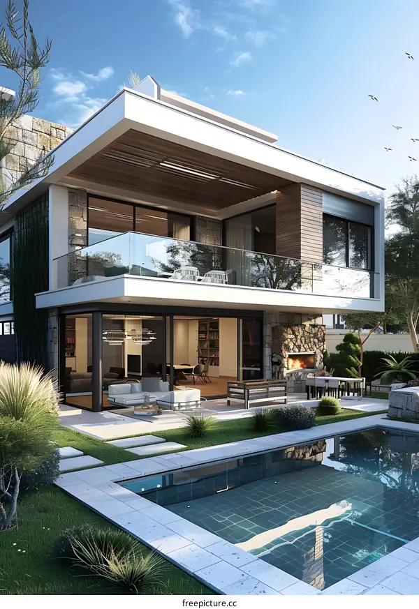 Modern Luxury Villa With Pool and Patio
