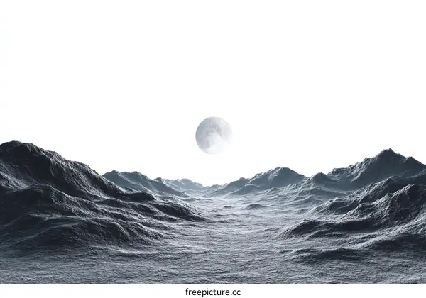 Lunar Landscape Abstract Illustration