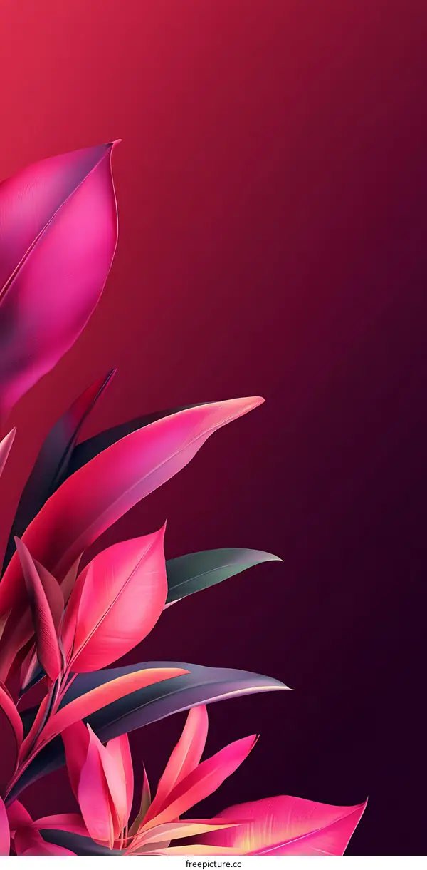 Pink Leaf Abstract Background