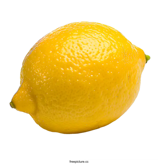 [Transparent Background PNG]Single Lemon on a White Background
