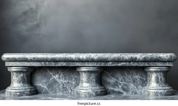 Elegant Grey Marble Architectural Design