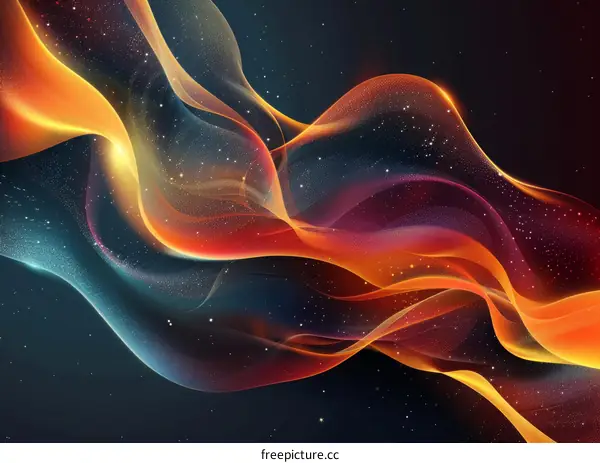 Flowing Multicolor Contemporary Abstract Background