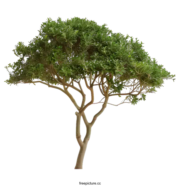 [Transparent Background PNG]Green Tree Isolated On White Background