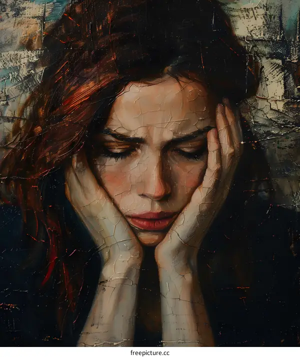 Portrait of a crying woman