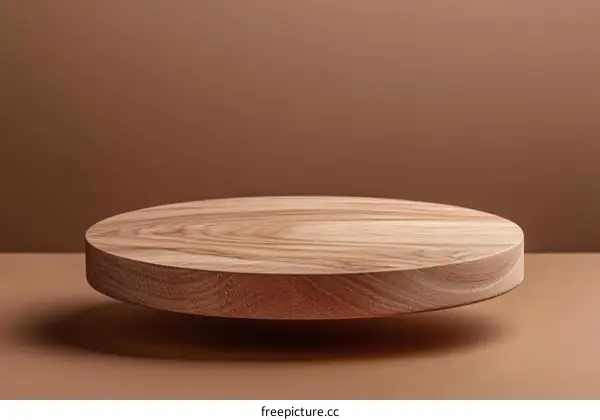 Floating Wooden Round Display Table