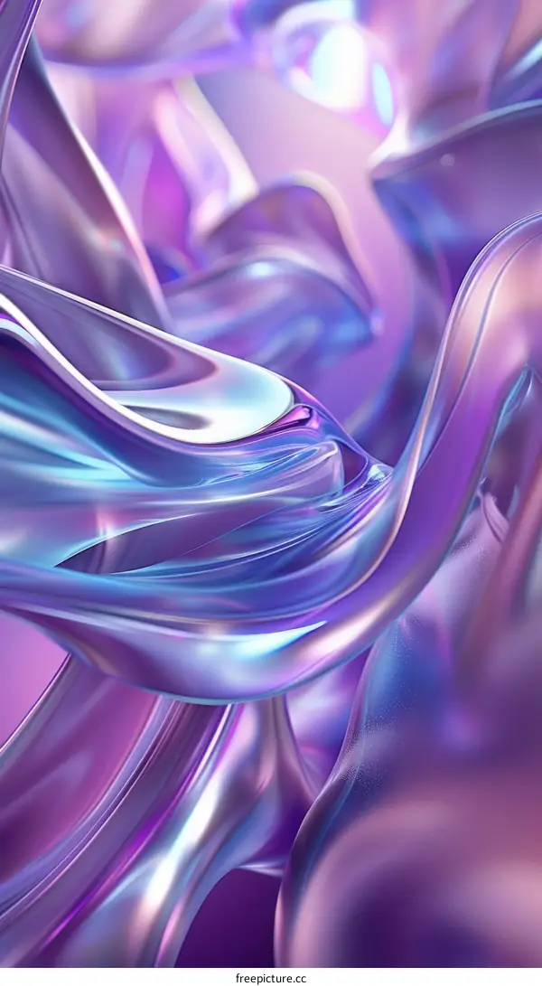 iridescent waves of purple blue and pink colors