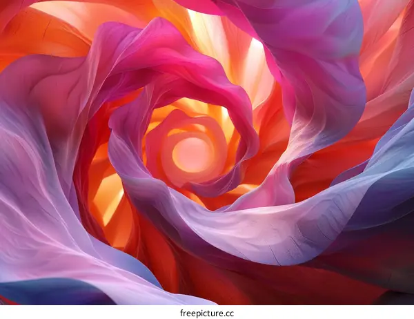 Vibrant Abstract Vortex with Bright Center