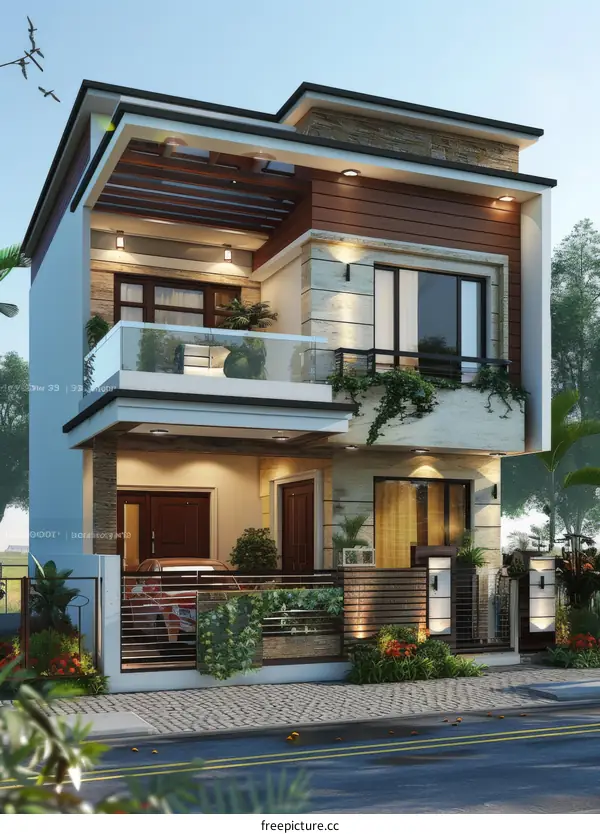 Modern Small House Design with Balcony