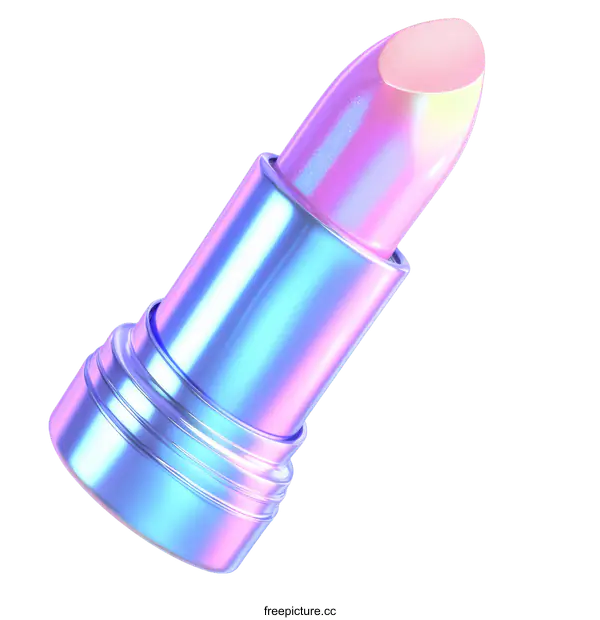 [Transparent Background PNG]3D Rendered Holographic Lipstick