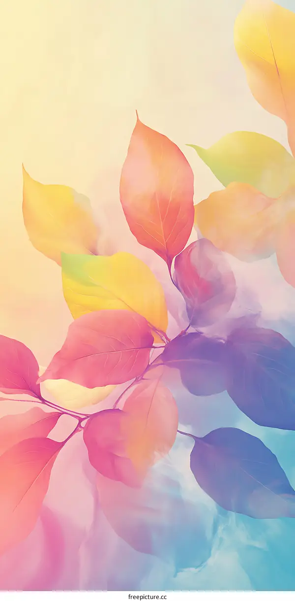Autumn Leaves Abstract Art Background