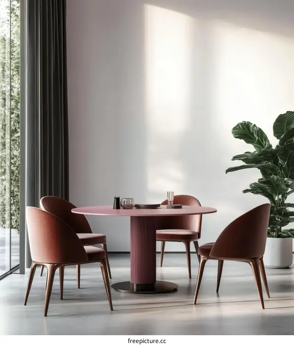 Modern Dining Room Interior Design Illustration