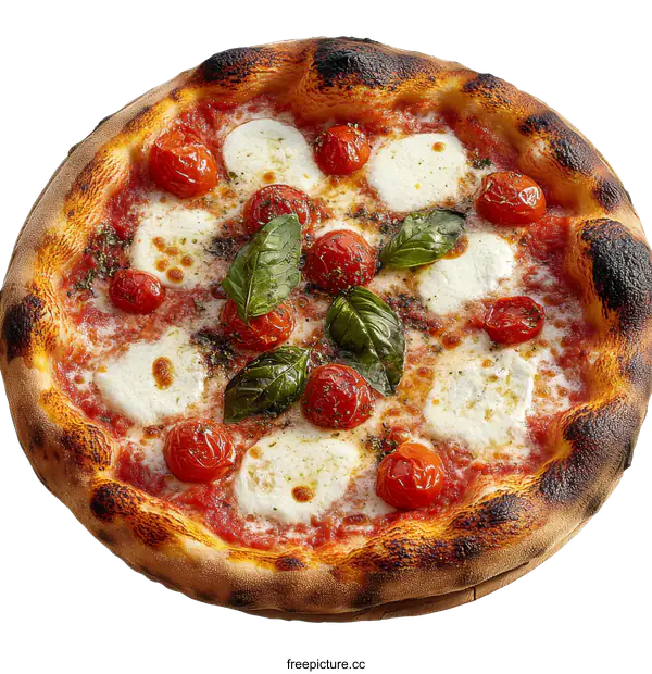 [Transparent Background PNG]Delicious Homemade Margherita Pizza