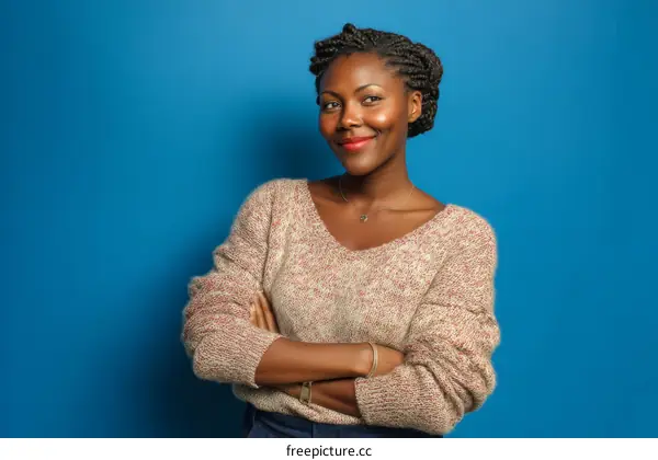 African Woman Portrait Studio Shot