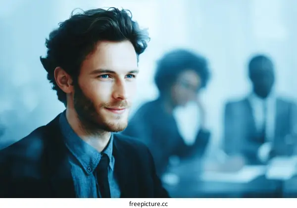 Business Meeting in Modern Office Setting