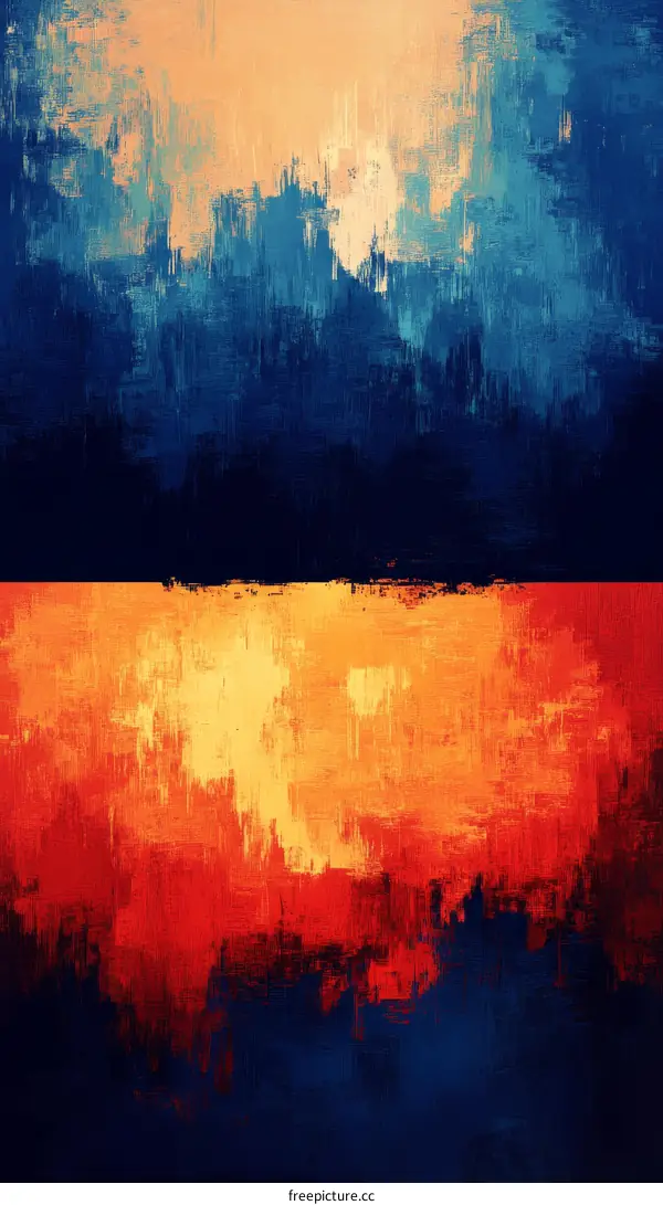 Abstract Colorful Brushstrokes Painting