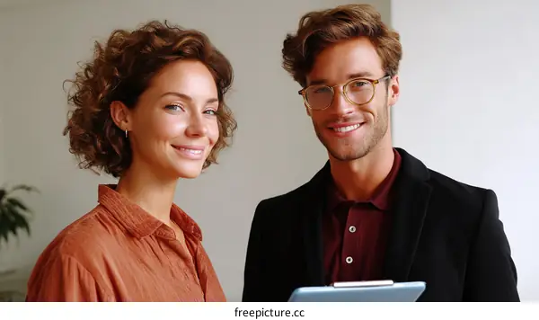 Business Colleagues Smiling Portrait