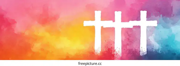 Colorful Watercolor Religious Symbols