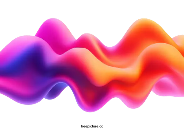 [Transparent Background PNG]Abstract Colorful Liquid Flowing Design