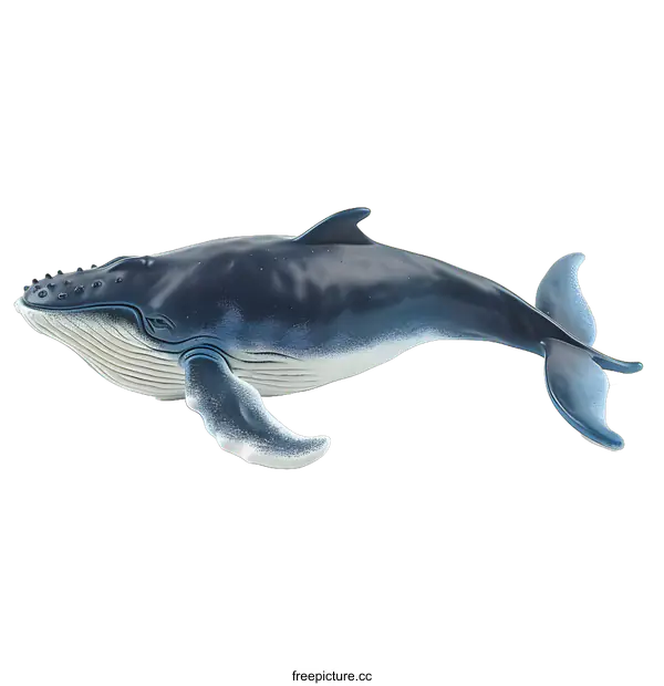 [Transparent Background PNG]blue whale model