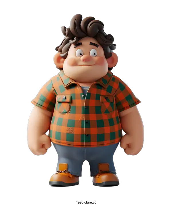 [Transparent Background PNG]A 3D illustration of a cartoon character