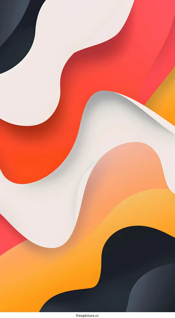 Abstract Background with Colorful Wavy Lines
