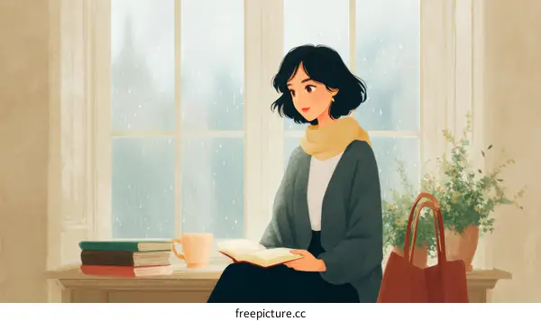 Rainy Day Reading by the Window
