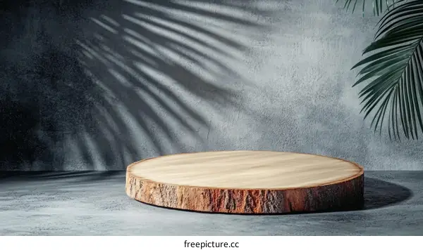 Wooden Display Podium with Natural Shadow
