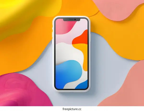 Colorful Abstract Phone Mockup Design