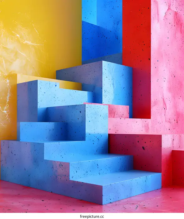 Geometric shapes stairs