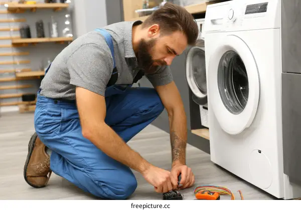 Washing Machine Repairman Caucasian Male