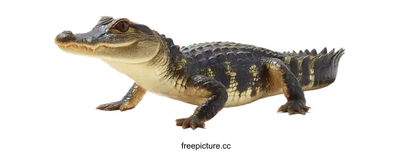 [Transparent Background PNG]Baby Alligator on White Background