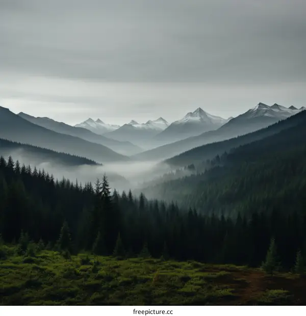 Misty Mountain Landscape