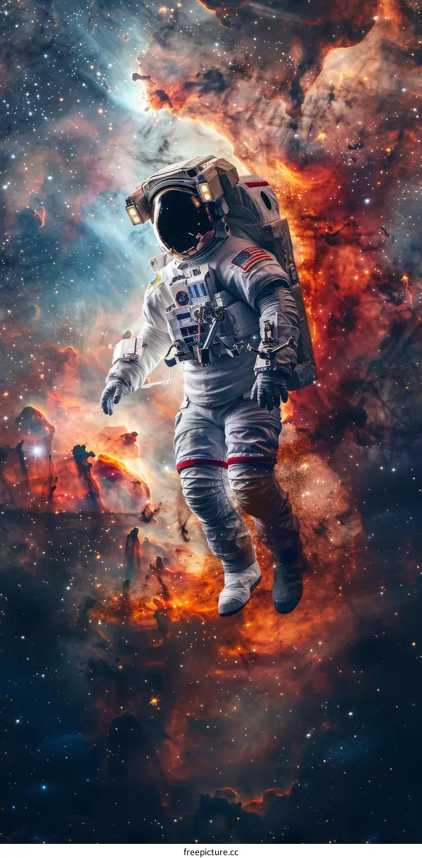 Astronaut Floating in Space