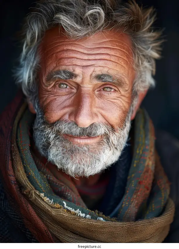 Portrait of a Smiling Old Man