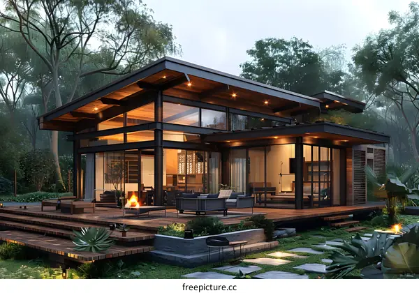 A Modern House in Harmony with Nature