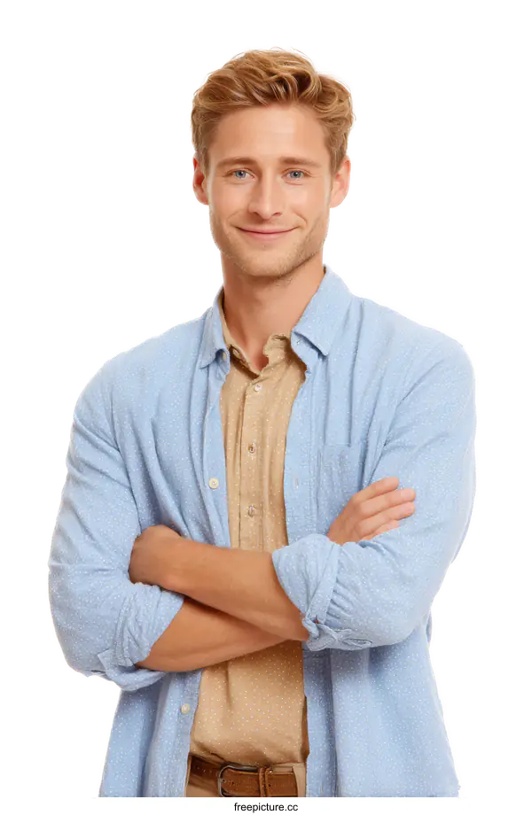 [Transparent Background PNG]Portrait of a confident Caucasian man