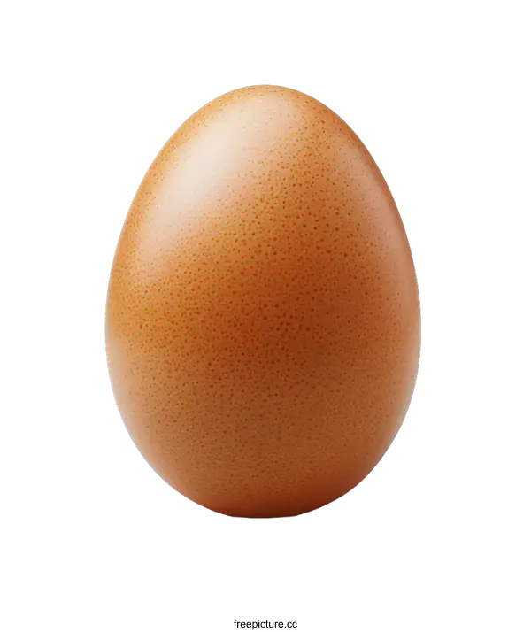 [Transparent Background PNG]A brown egg isolated on a white background