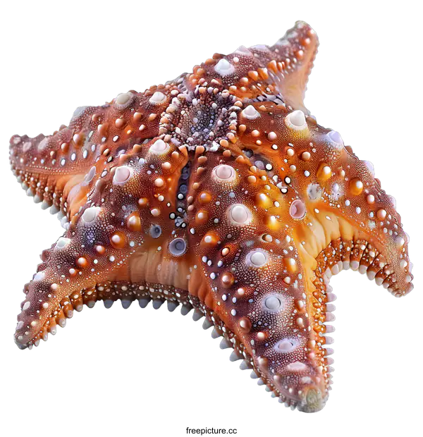 [Transparent Background PNG]Close-up of a starfish on white background