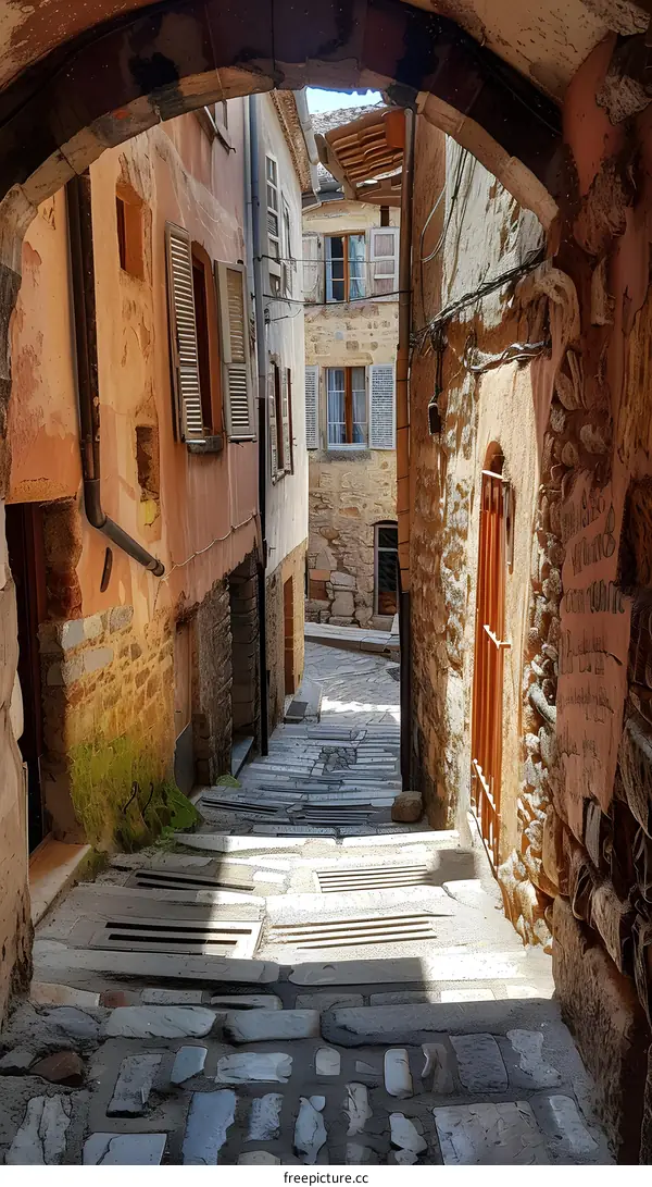 Stone alley in the old city