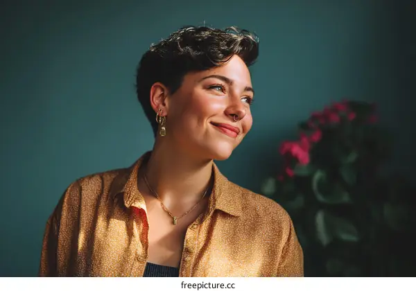 Woman Portrait with a Dreamy Expression