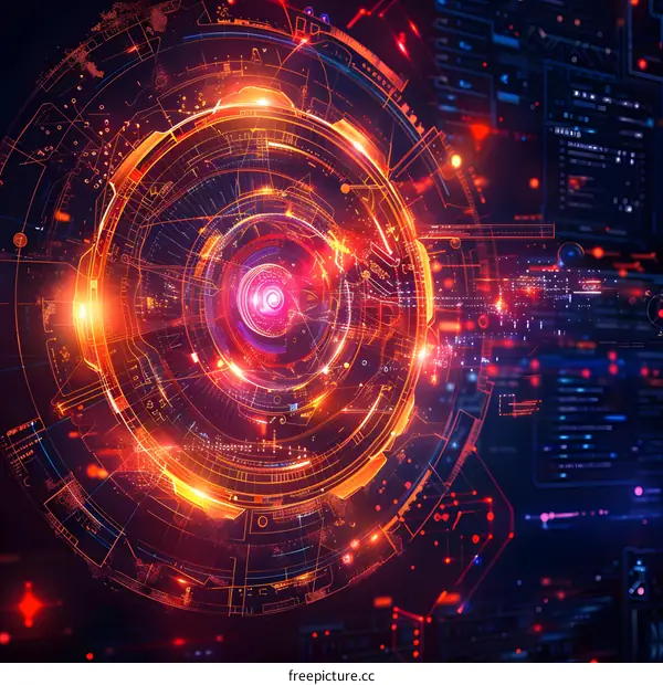 Abstract Digital Technology Interface Design