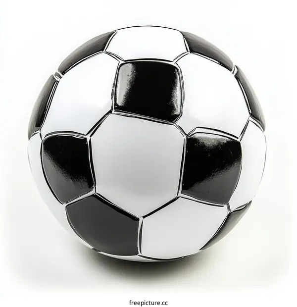 Classic Soccer Ball on White Background
